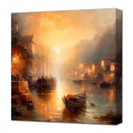 Часы-картина Часы-картина Море - Картина на холсте (канвас) KH147