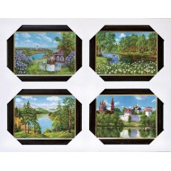 Натюрморты Подарочные наборы 40x50 из 4-х изображений - Набор из 4 картин в раме Ч014